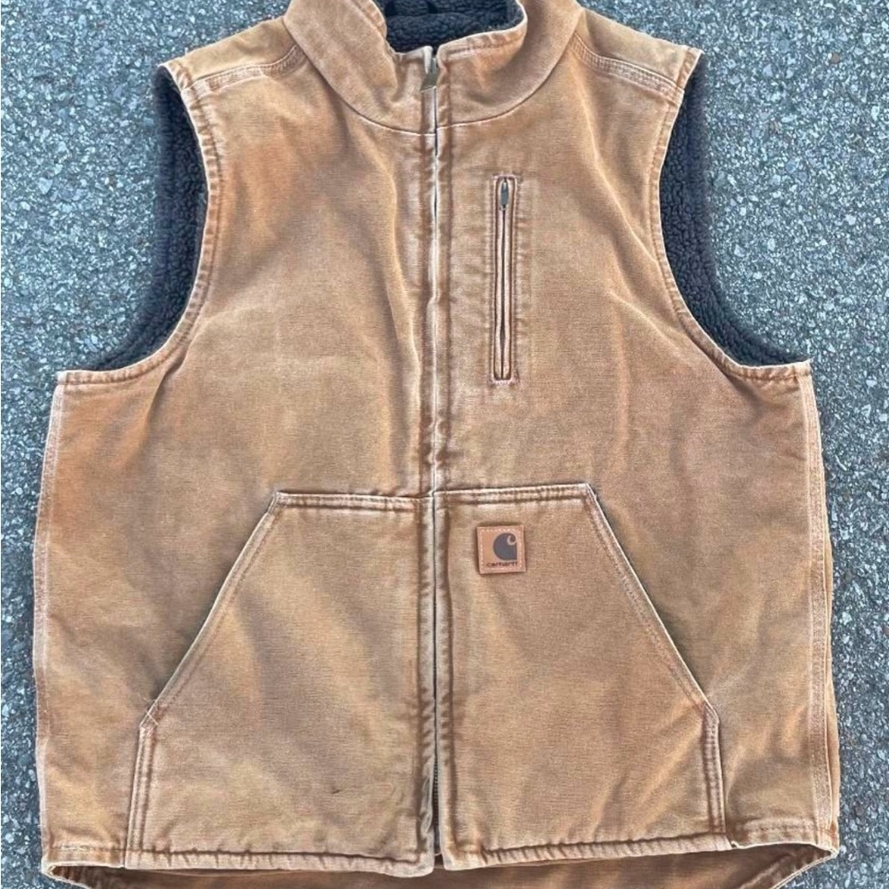 Carhartt Brown Sherpa-Lined Vest